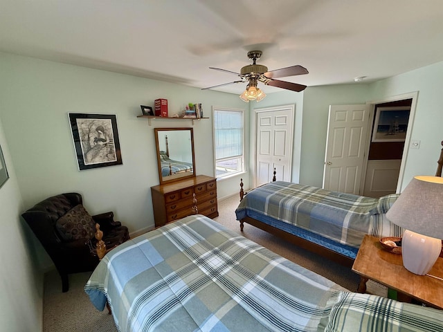 407 W Andrews Ave Unit 200, Wildwood, NJ 08260 - carpeted bedroom with a closet and a ceiling fan