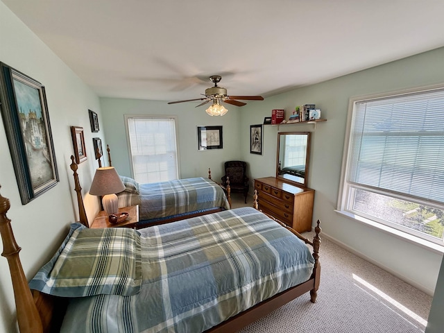 407 W Andrews Ave Unit 200, Wildwood, NJ 08260 - bedroom featuring carpet, ceiling fan, and baseboards