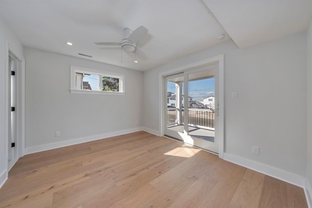 520 21st St, Avalon, NJ 08202 - unfurnished room featuring healthy amount of natural light, light wood-style floors, ceiling fan, recessed lighting, and a smoke detector