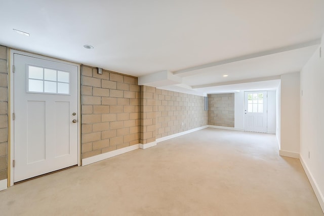 520 21st St, Avalon, NJ 08202 - foyer entrance featuring baseboards and recessed lighting