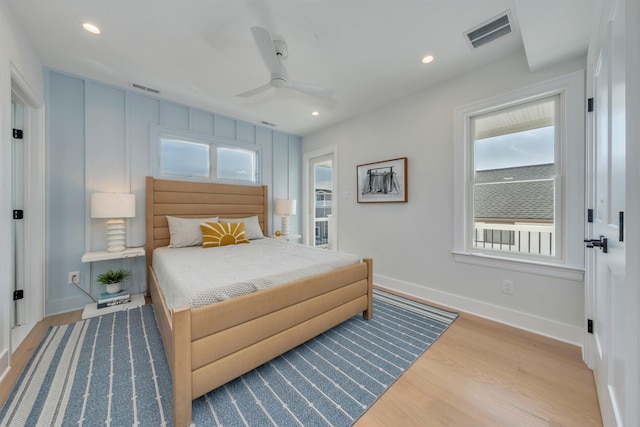 520 21st St, Avalon, NJ 08202 - bedroom featuring wood finished floors, recessed lighting, and ceiling fan