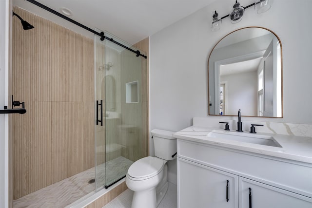 520 21st St, Avalon, NJ 08202 - bathroom featuring vanity, a shower stall, and tile patterned floors