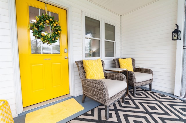 entrance to property with covered porch