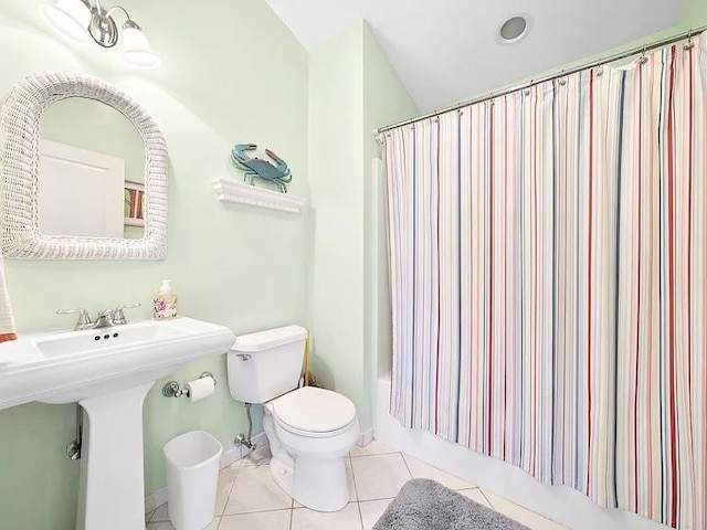 367 21st St, Avalon, NJ 08202 - full bath with tile patterned flooring and shower / bathtub combination with curtain