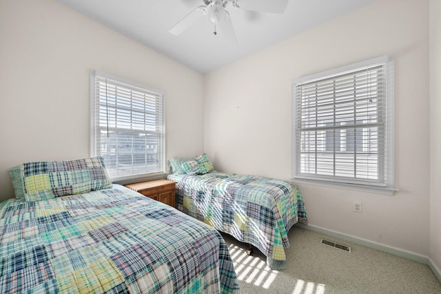 367 21st St, Avalon, NJ 08202 - bedroom featuring baseboards, carpet, and ceiling fan