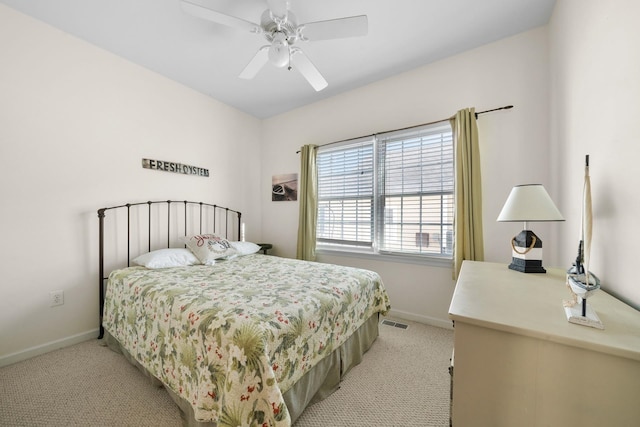 367 21st St, Avalon, NJ 08202 - bedroom featuring light colored carpet, baseboards, and ceiling fan