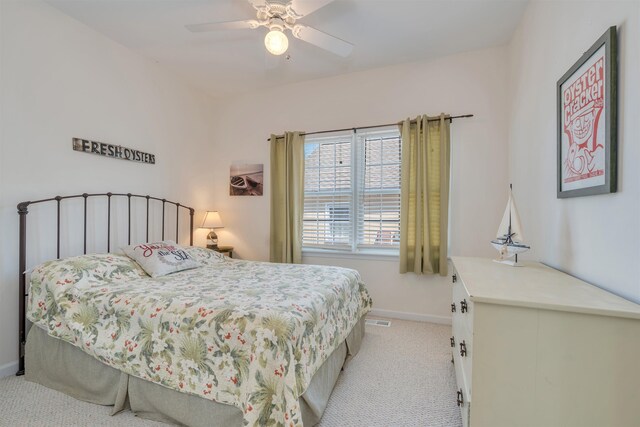 367 21st St, Avalon, NJ 08202 - bedroom featuring access to exterior, light colored carpet, and ceiling fan