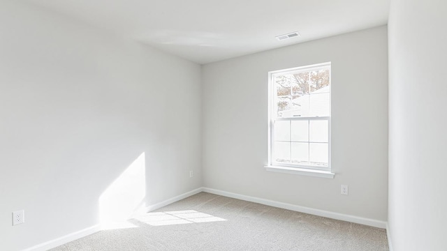 spare room with plenty of natural light and light carpet