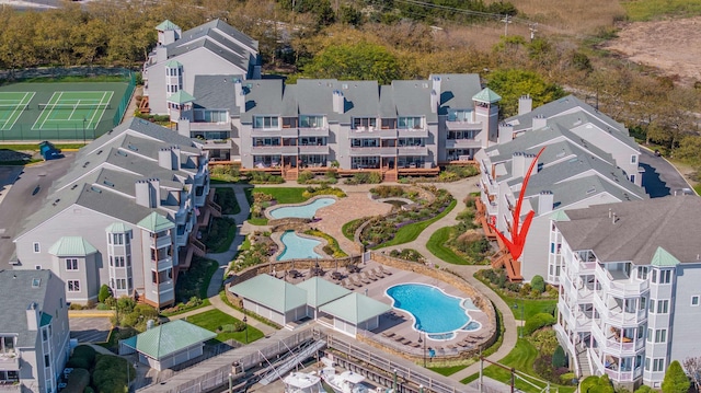 birds eye view of property