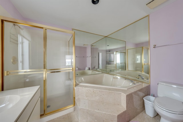 902 Ocean Dr Unit 301, Lower Township, NJ 08204 - full bath with a garden tub, a shower stall, toilet, and vanity