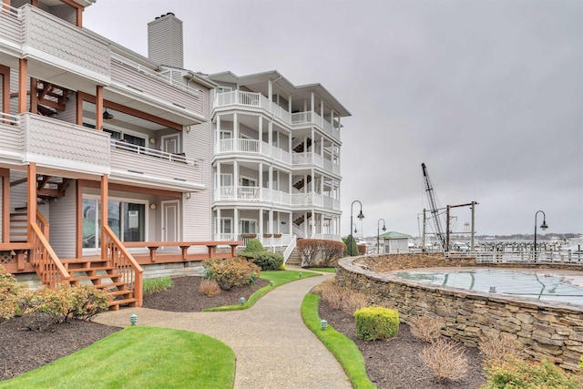 view of property's community with stairway