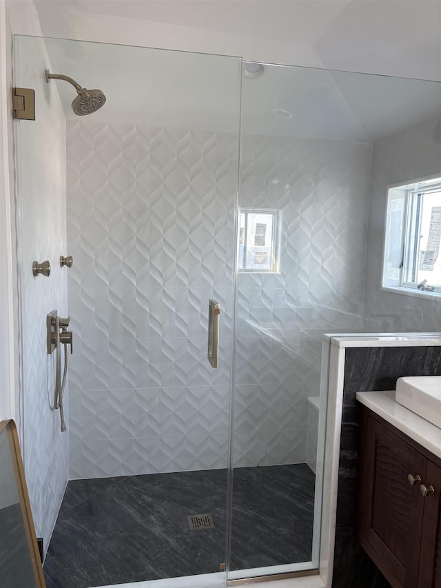 281 7th St, Avalon, NJ 08202 - bathroom featuring a shower stall and vanity