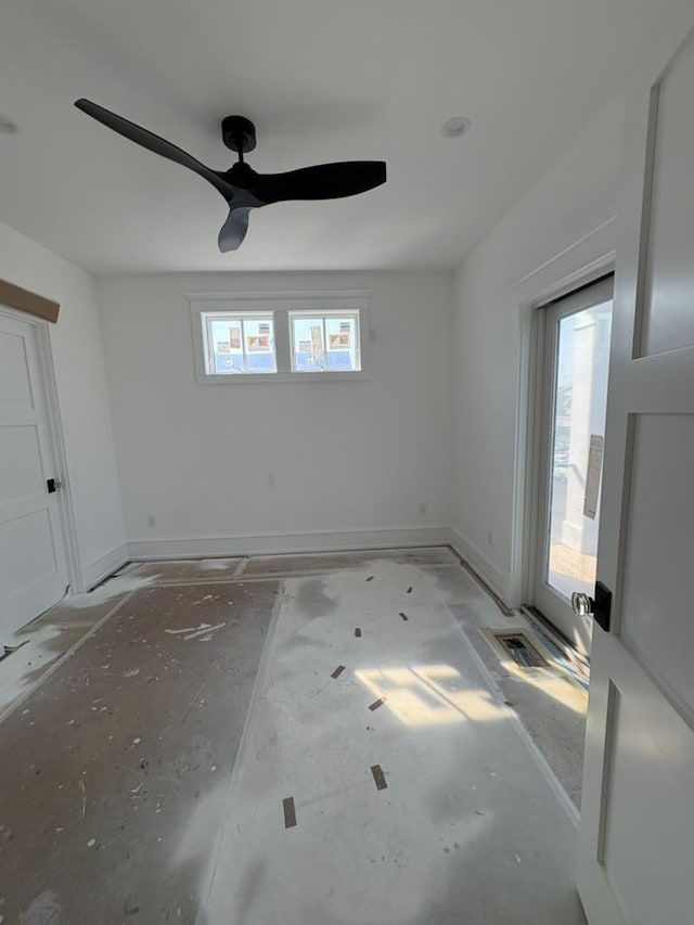 281 7th St, Avalon, NJ 08202 - unfurnished room with ceiling fan and baseboards