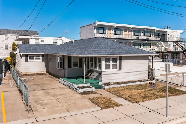 view of front of home with central AC