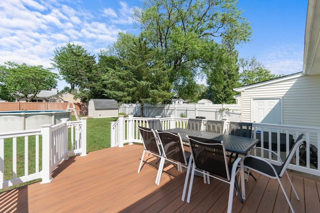 123 Broadway, Villas, NJ 08251 - wooden deck featuring outdoor dining area