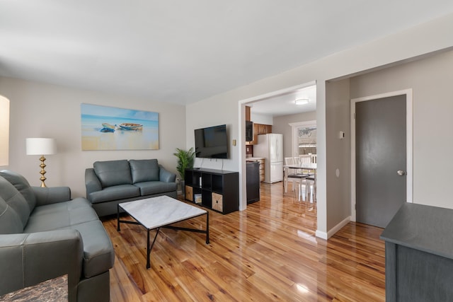 123 Broadway, Villas, NJ 08251 - living room featuring light wood-style flooring and baseboards