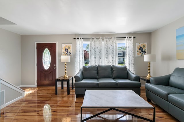 123 Broadway, Villas, NJ 08251 - living area featuring wood finished floors and baseboards