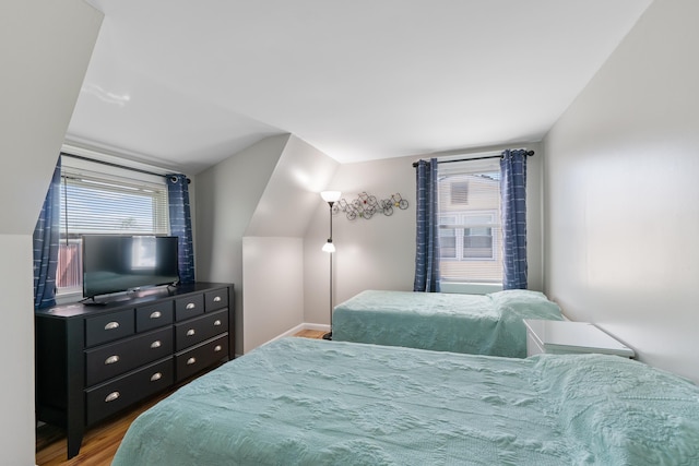 123 Broadway, Villas, NJ 08251 - bedroom with wood finished floors, lofted ceiling, and baseboards