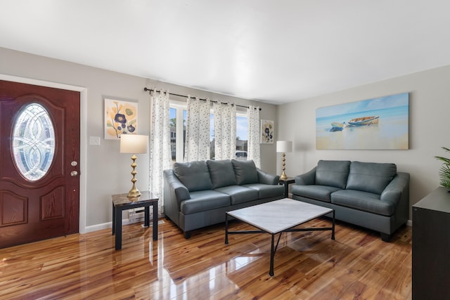 123 Broadway, Villas, NJ 08251 - living room featuring wood finished floors and baseboards