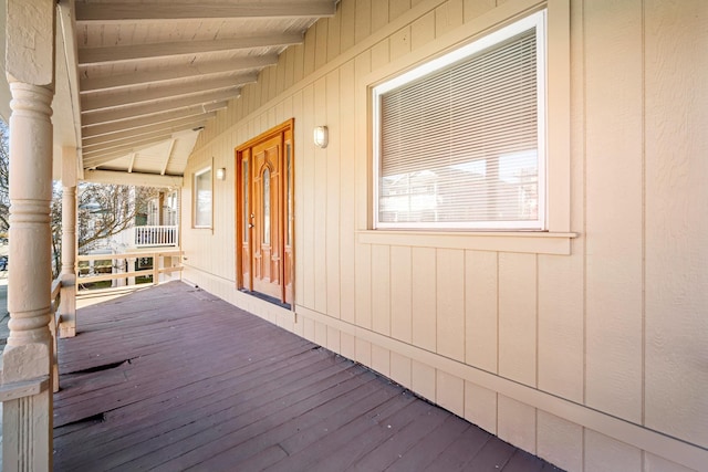 208 E Maple Ave, Wildwood, NJ 08260 - wooden deck featuring a porch