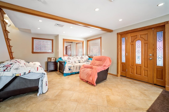 208 E Maple Ave, Wildwood, NJ 08260 - interior space featuring beamed ceiling