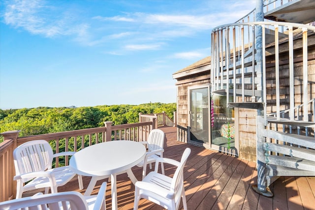 304 Alexander Ave, Cape May Point, NJ 08212 - wooden terrace with outdoor dining area