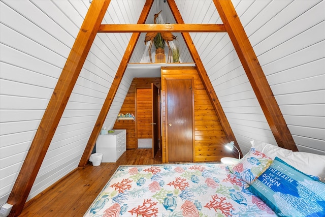 304 Alexander Ave, Cape May Point, NJ 08212 - bedroom featuring hardwood / wood-style floors, wood ceiling, and wood walls