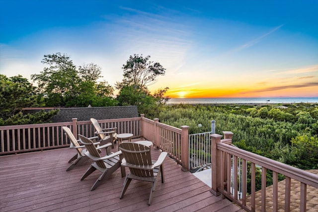 304 Alexander Ave, Cape May Point, NJ 08212 - wooden deck featuring a water view