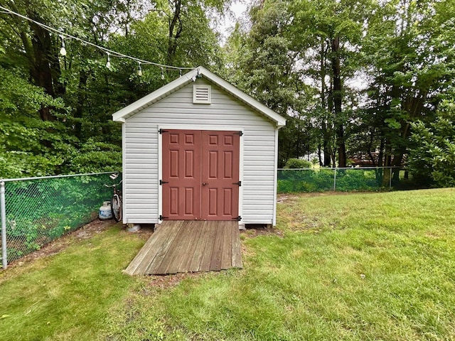 46 Summer Cir, North Cape May, NJ 08204 - view of shed featuring a fenced backyard