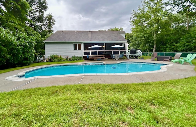 46 Summer Cir, North Cape May, NJ 08204 - view of swimming pool with a yard and a patio