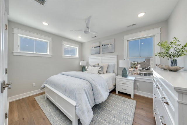 599 22nd St Unit 599, Avalon, NJ 08202 - bedroom with wood finished floors, recessed lighting, and ceiling fan