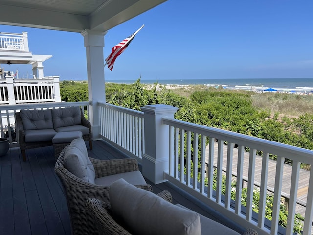 73 E 25th St, Avalon, NJ 08202 - wooden deck featuring a water view