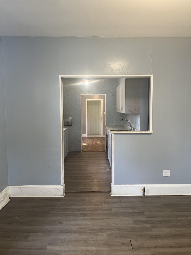 interior space featuring dark hardwood / wood-style flooring