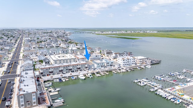 328 83rd St, Stone Harbor, NJ 08247 - aerial view of property's location with a large body of water and a marina