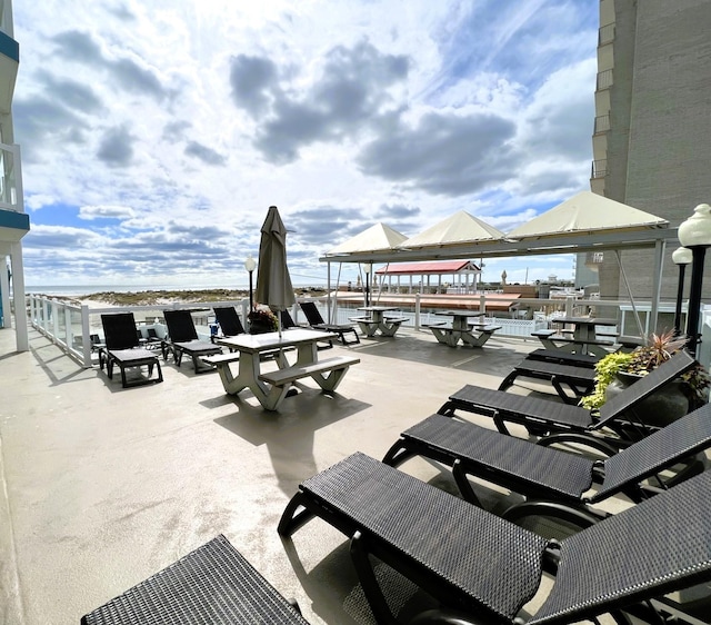 9103 Atlantic Ave Unit 413, Wildwood Crest, NJ 08260 - view of patio / terrace with a gazebo