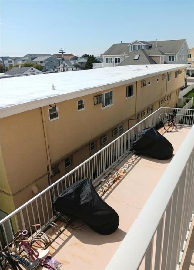 balcony with a residential view