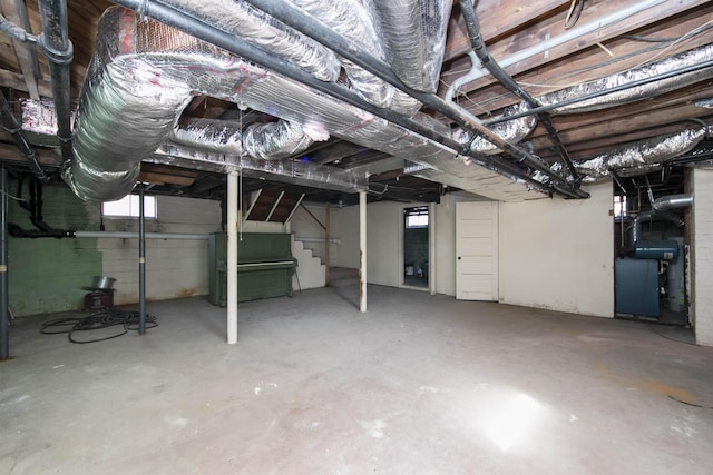 below grade area featuring stairs
