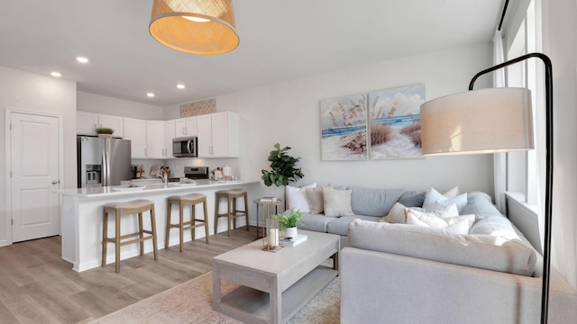 202 Bentz Ave Unit 0, Villas, NJ 08251 - living room featuring light wood finished floors and recessed lighting