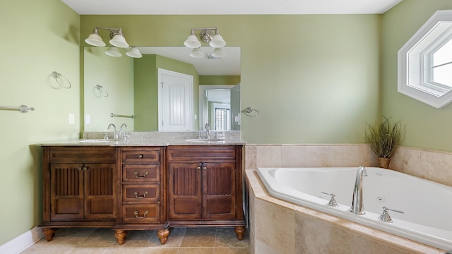 2025 Dune Dr Unit 2025, Avalon, NJ 08202 - full bathroom with double vanity and a tub with jets