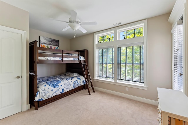 2025 Dune Dr Unit 2025, Avalon, NJ 08202 - bedroom featuring multiple windows, carpet flooring, and ceiling fan