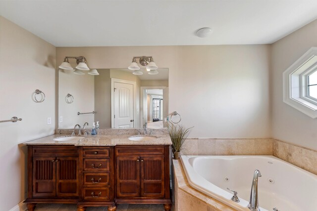 2025 Dune Dr Unit 2025, Avalon, NJ 08202 - bathroom with double vanity and a jetted tub