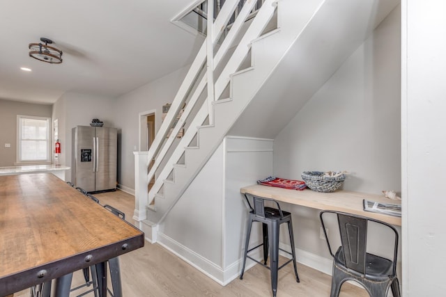 222 E Burk Ave Unit 4, Wildwood, NJ 08260 - stairs with wood finished floors and baseboards