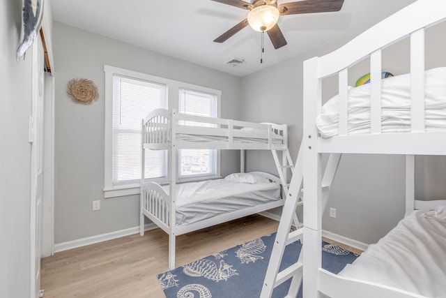 222 E Burk Ave Unit 4, Wildwood, NJ 08260 - bedroom featuring wood finished floors, baseboards, and ceiling fan