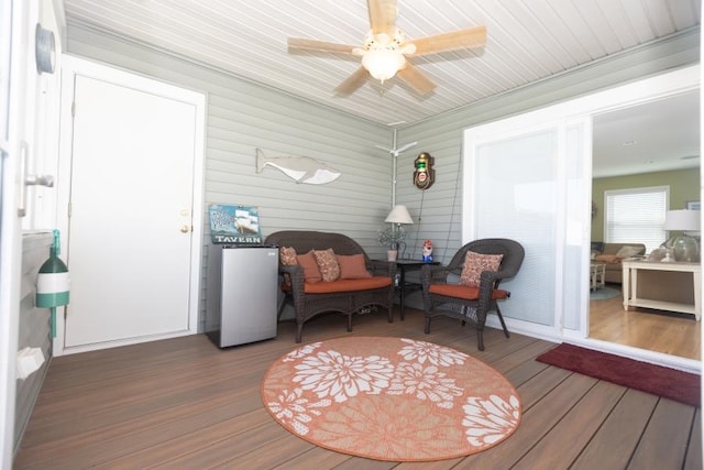 213 Hollywood Ave, Villas, NJ 08251 - sunroom / solarium featuring ceiling fan