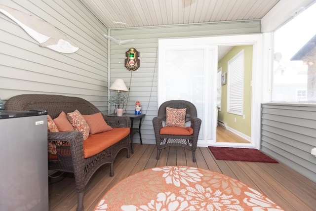 213 Hollywood Ave, Villas, NJ 08251 - sunroom featuring a baseboard heating unit