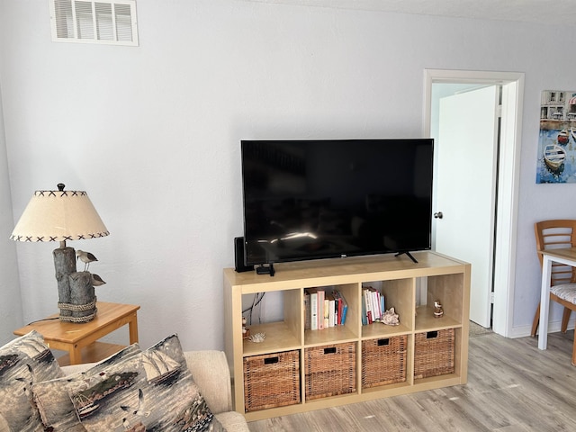 living room featuring hardwood / wood-style floors