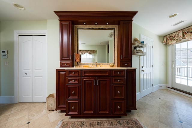 2404 Atlantic Ave, Longport, NJ 08403 - bathroom featuring vanity, healthy amount of natural light, and tile patterned floors
