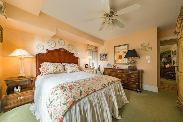 2404 Atlantic Ave, Longport, NJ 08403 - bedroom with carpet flooring and ceiling fan