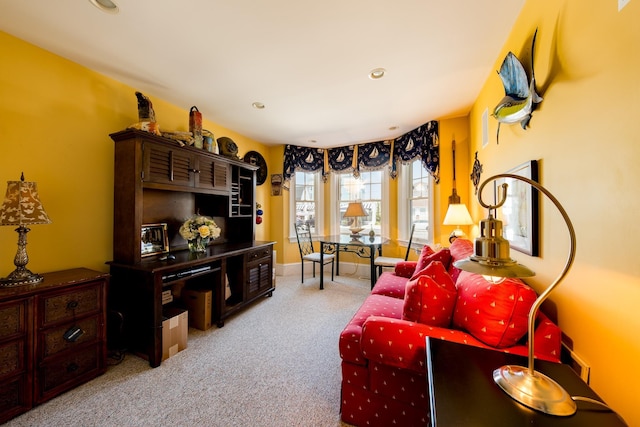 2404 Atlantic Ave, Longport, NJ 08403 - living room featuring carpet and recessed lighting