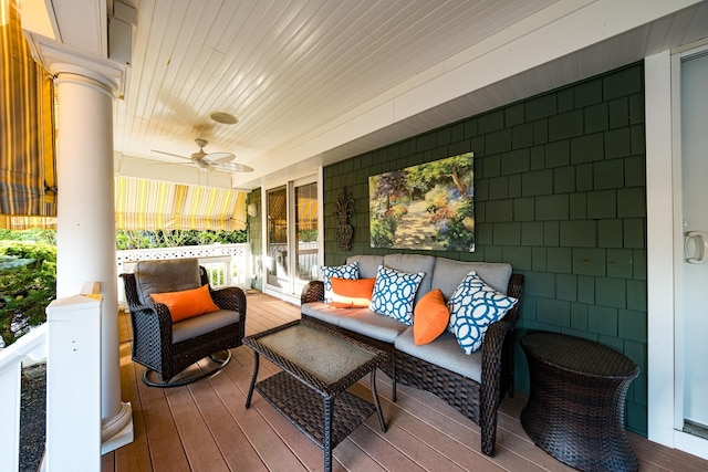 2404 Atlantic Ave, Longport, NJ 08403 - porch with ceiling fan